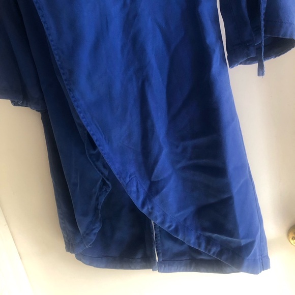 ❤️NWT Max Jeans Cobalt Blue Open Front Lightweight Jacket Long Bell Sleeve Sz M - Picture 2 of 8